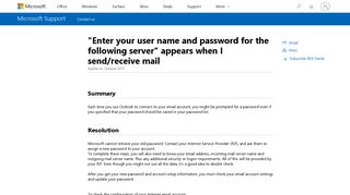 
"Enter your user name and password for the following server ...  
