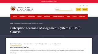 
                            2. Enterprise Learning Management System (ELMS): Canvas ... - Elms Umd Edu Portal