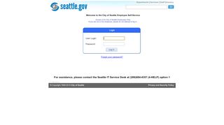 
Enterprise Self Service - Log In - Seattle.gov
