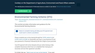 
                            5. Environmental Farming Scheme (EFS) | Department of ... - Cafre Moodle Login