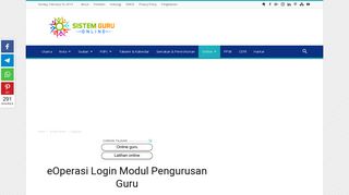 
                            3. eOperasi Login Modul Pengurusan Guru - Sistem Guru Online - Sso Kpm Portal Page
