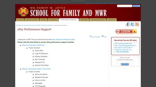 
                            8. ePay Performance Support - MG Robert M. Joyce School for ... - Army Blue Force Login