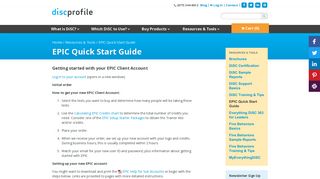 
                            3. EPIC Quick Start Guide - DiSC Profile - Https Admin Inscape Epic Com Portal Aspx