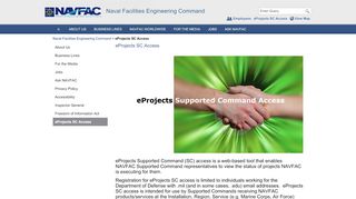 
                            7. eProjects SC Access - Naval Facilities Engineering Command - Navfac Portal Access