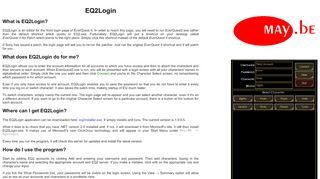 EQ2Login - May.BE - Eq2 Portal