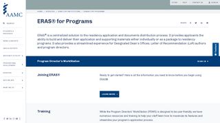 
                            7. ERAS® for Programs | AAMC - Webads Portal