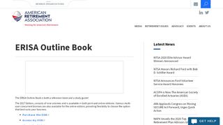 ERISA Outline Book | AMERICAN RETIREMENT ASSOCIATION - Erisa Outline Book Online Portal