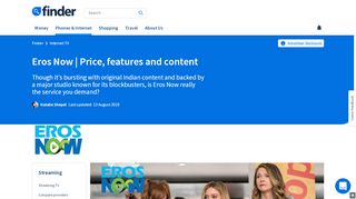 
                            3. Eros Now : Price, features and content compared | finder India - Eros Now Sign Up