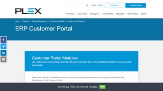 
                            4. ERP Customer Portal | Plex - Plex Systems - Portal Plex