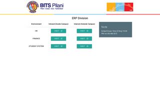 
                            5. ERP Division | BITS Pilani Hyderabad Campus: Home - Erp Login Bits Goa