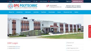 
                            6. ERP Login - DPG Polytechnic - Ansal University Erp Login