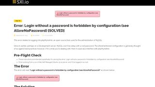 
                            6. Error: Login without a password is forbidden by configuration ... - Portal Without A Password Is Forbidden By Configuration See Allownopassword