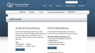 
                            5. eServices - Century Heritage Federal Credit Union - Century Heritage Federal Credit Union Portal