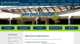 
                            7. eServices Instructions Student Logins | Saint Paul College MN - Mnscu Eservices Portal
