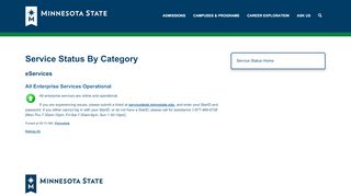 
                            3. eServices - Minnesota State - Status by Category - Mnscu Eservices Portal