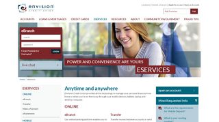 
                            6. eServices | Online and Mobile Electronic Banking| Envision - Envisioncu Portal