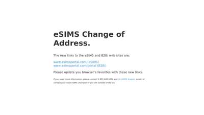 eSIMS Change of Address. - esimsportal.com