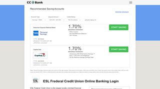 
                            6. ESL Frederal Credit Union Online Banking Login - CC Bank - Www Esl Org Portal