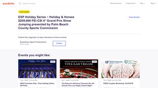 
                            9. ESP Holiday Series ~ Holiday & Horses $209,000 FEI CSI 4 ... - Csi Vip Portal