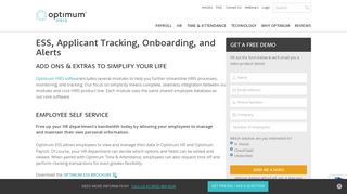 
ESS, Alerts & Applicant Tracking - Optimum HRIS
