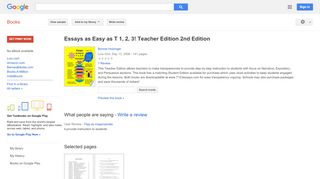 
                            7. Essays as Easy as T 1, 2, 3! Teacher Edition 2nd Edition - Holt Online Essay Scoring Portal