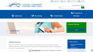 
                            8. eStatements - Coastal Community And Teachers CU - eServices - Ccatcu Portal