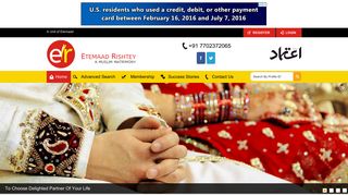 Etemaad Rishtey | Online Free Matrimonial For Muslims. - Siasat Matrimony Portal