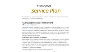 
                            6. Etihad Airways US Customer Service Plan – Etihad Airways - Etihad Government Employee Portal