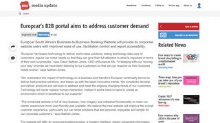
Europcar's B2B portal aims to address customer demand  
