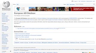 
                            14. European AIS Database - Wikipedia - Ead Eurocontrol Portal