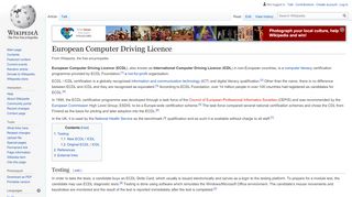 
                            15. European Computer Driving Licence - Wikipedia - Ecdl Portal Page