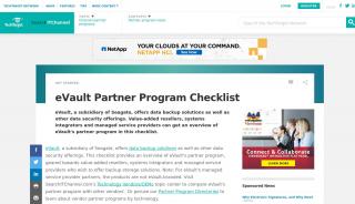 
                            6. eVault Partner Program Checklist - SearchITChannel - TechTarget - Evault Partner Portal