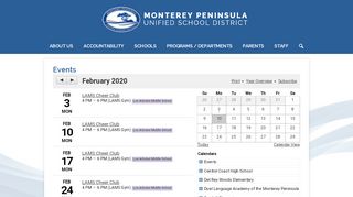 
                            3. Events | Monterey Peninsula Unified School District - Student Portal Los Arboles