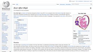 
                            1. Ever After High - Wikipedia - Everafterhigh Com Portal