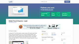 
                            9. Everything on fstime.urs.com. Deltek Time & Expense - Login. - Deltek Urs Corp Portal