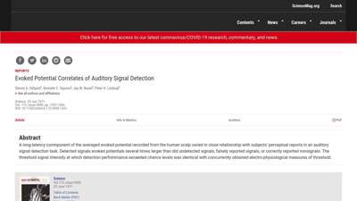 Evoked Potential Correlates of Auditory Signal Detection ...