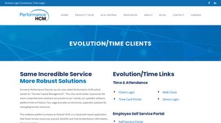 
Evolution/Time Clients | Performance HCM
