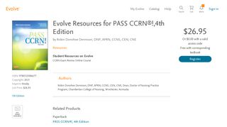 
                            1. Evolve Resources for PASS CCRN®!, 4th Edition ... - Pass Ccrn Portal