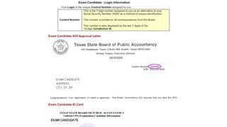 
                            5. Exam Candidate Help - TSBPA - Texas Cpa Candidate Portal