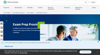 
                            7. Exam Prep Providers - CFA Institute - Elcas Provider Portal