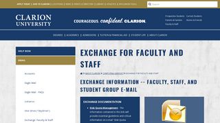 
                            4. Exchange/O365 for Faculty and Staff - Clarion University - Clarion Email Portal