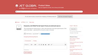 
                            5. Execute a Jet Web Portal report from an | Product Ideas - Jet Global - Jet Web Portal