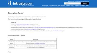 Executive Super – Intrust Super - The Executive Superannuation Fund Portal