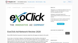 
ExoClick Ad Network Review 2020 - AdSpyglass  
