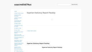 
                            6. Experian Statutory Report Passkey - usacredit679us - Experian Credit Report Portal Passkey