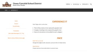 
                            9. Experience It - Osseo-Fairchild School District - Osseo Apps Sign In
