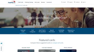 Explore Credit Cards & Apply Online  Capital One