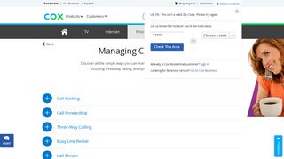 
                            9. Explore How to Manage Calls and Settings | Cox ... - Cox Phone Tools Portal Page