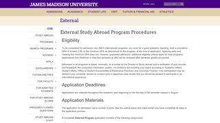 
                            8. External Study Abroad Program ... - James Madison University - Jmu Study Abroad Portal