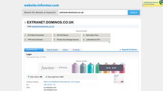 
                            9. extranet.dominos.co.uk at Website Informer. Login. Visit ... - Extranet Dominos Portal
